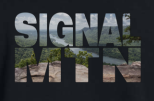 SIGNAL MTN | River View | Crewneck| Black |Unisex