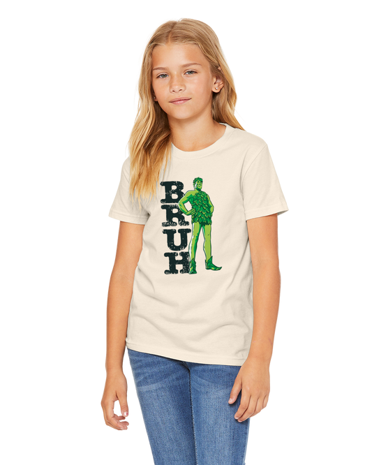 TSHIRT | YOUTH Unisex| Natural | Green Giant | BRUH